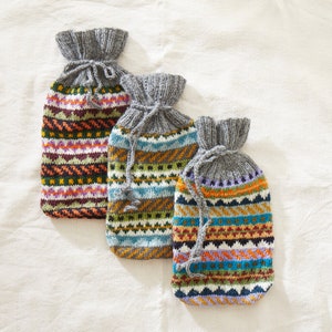 Fair Trade Eco Waste Wool Knit Hot Water Bottle Cover