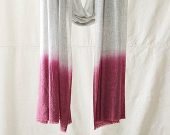 Fair Trade Dipdye Ombre Gift Wrapped Soft Merino Wool Scarf