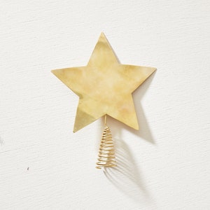 Fair Trade Brass Star Christmas Tree Topper Decoration