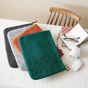 Fair Trade Eco Zip Felt Document Pouch Laptop Sleeve