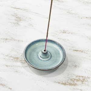 Fair Trade Stoneware Ceramic Round Incense Stick Holder image 6