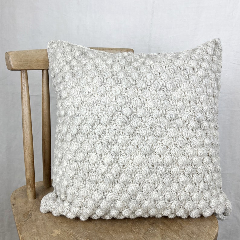 Fodera per cuscino in lana Bobble Chunky del commercio equo e solidale, 40 cm immagine 4