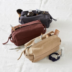 Beauty case unisex in tela per la rasatura, vegano, del commercio equo e solidale