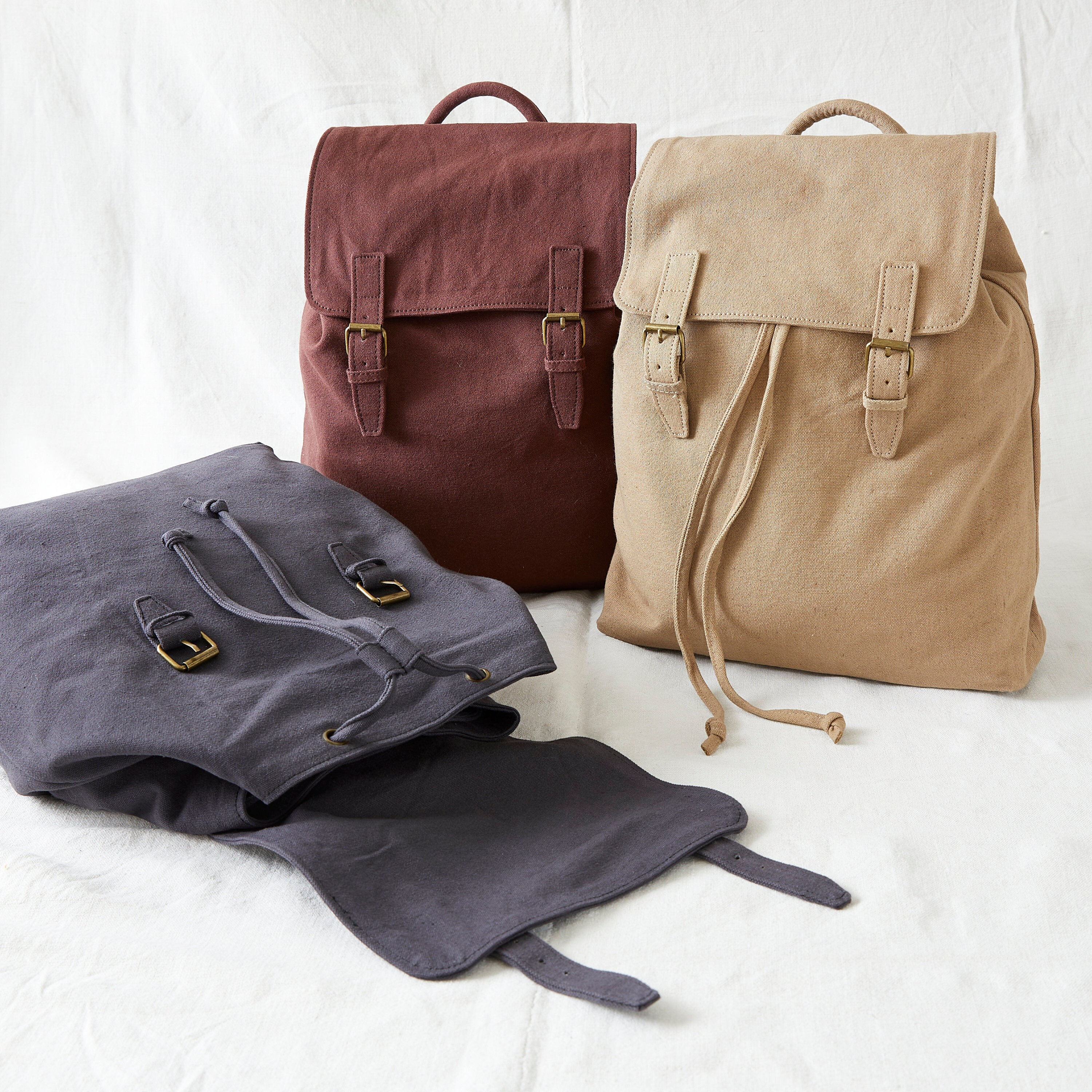 Fair Trade Unisex Canvas Backpack Vegan 100% Cotton - Etsy display picture 3