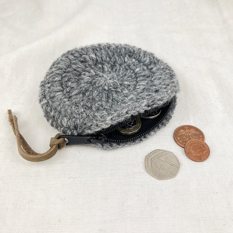 Fair Trade Crochet Wool Circular Spiral Coin Purse image 3