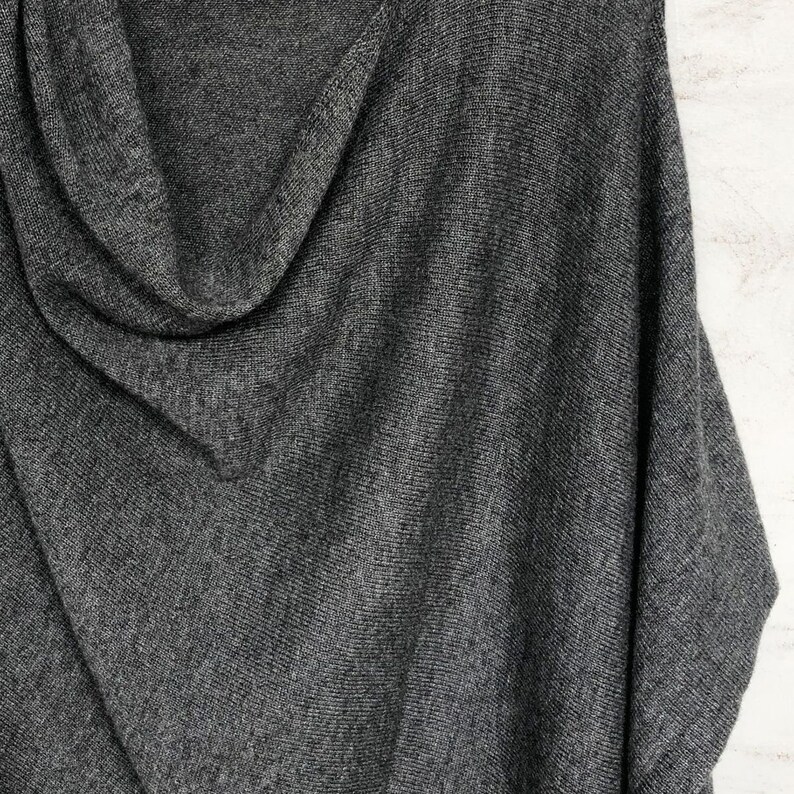 Fair Trade Luxury Soft Fine Knit Merino Cowl Poncho image 8