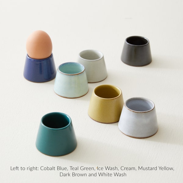 Fair Trade Minimalist Stoneware Conical Egg Cup Ochoko Saki Cup