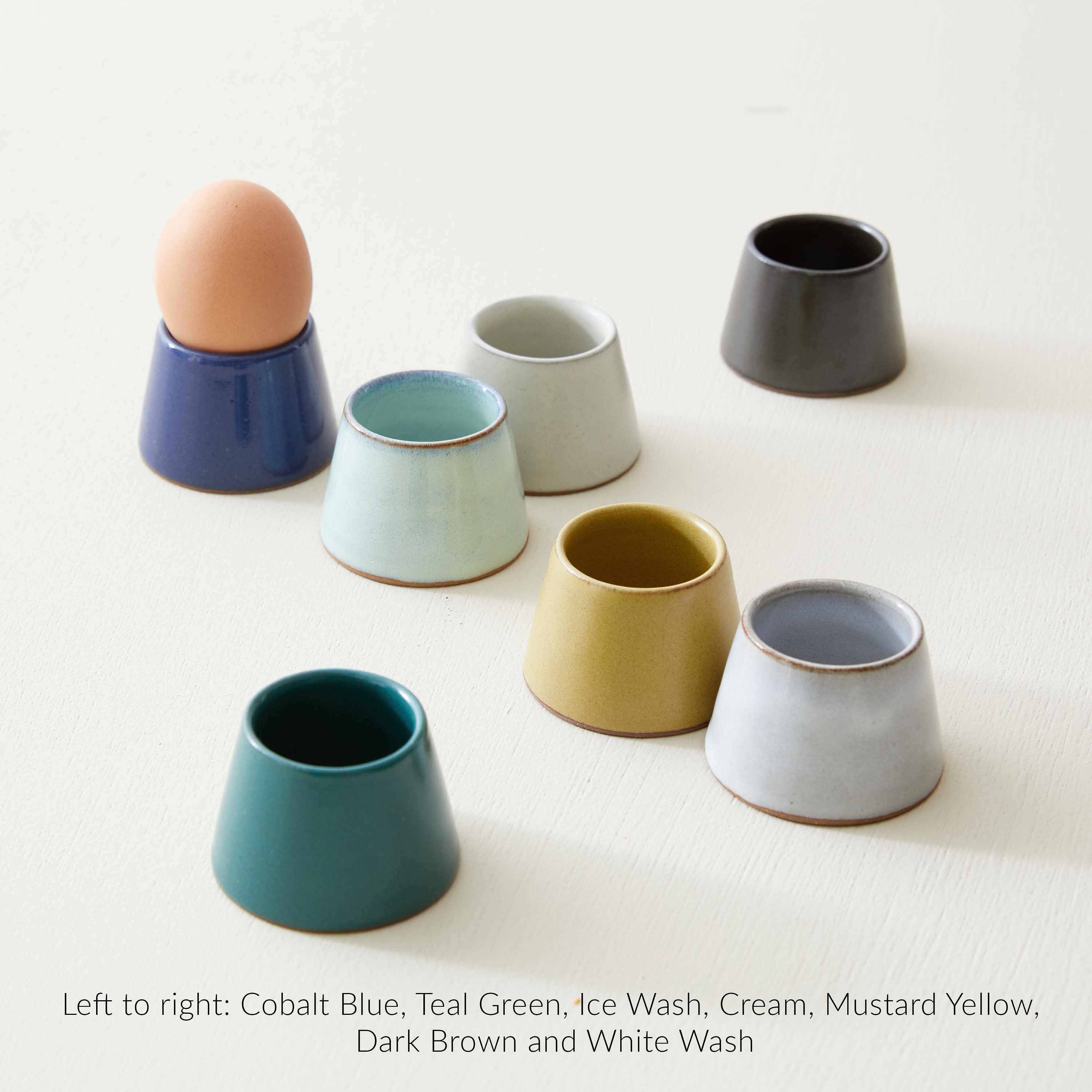 Shop OLYCRAFT Set of 6 Ceramic Egg Cup Colorful Ceramic Egg Holder Egg  Display Holder Egg Cup Breakfast Cooking Tools for Soft Hard Boiled Eggs  Table Decoration Kitchen - 6 Colors for