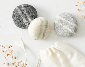 Fair Trade Wool Felted Soap Marble Pebble 3pc Gift Set