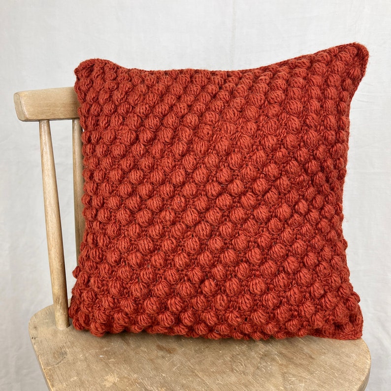 Fair Trade Chunky Boho Bobble Wool Cushion Cover 40cm image 7