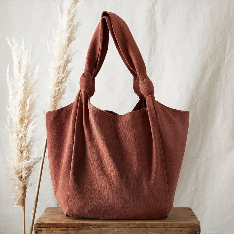 Fair Trade Vegan Comfy Everyday Shoulder Bag Zip Close image 5