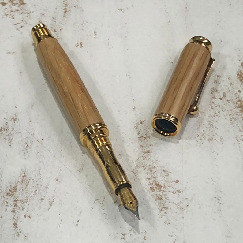 Fair Trade Handmade Fountain Pen Recycled Whisky Barrel Oak Etsy