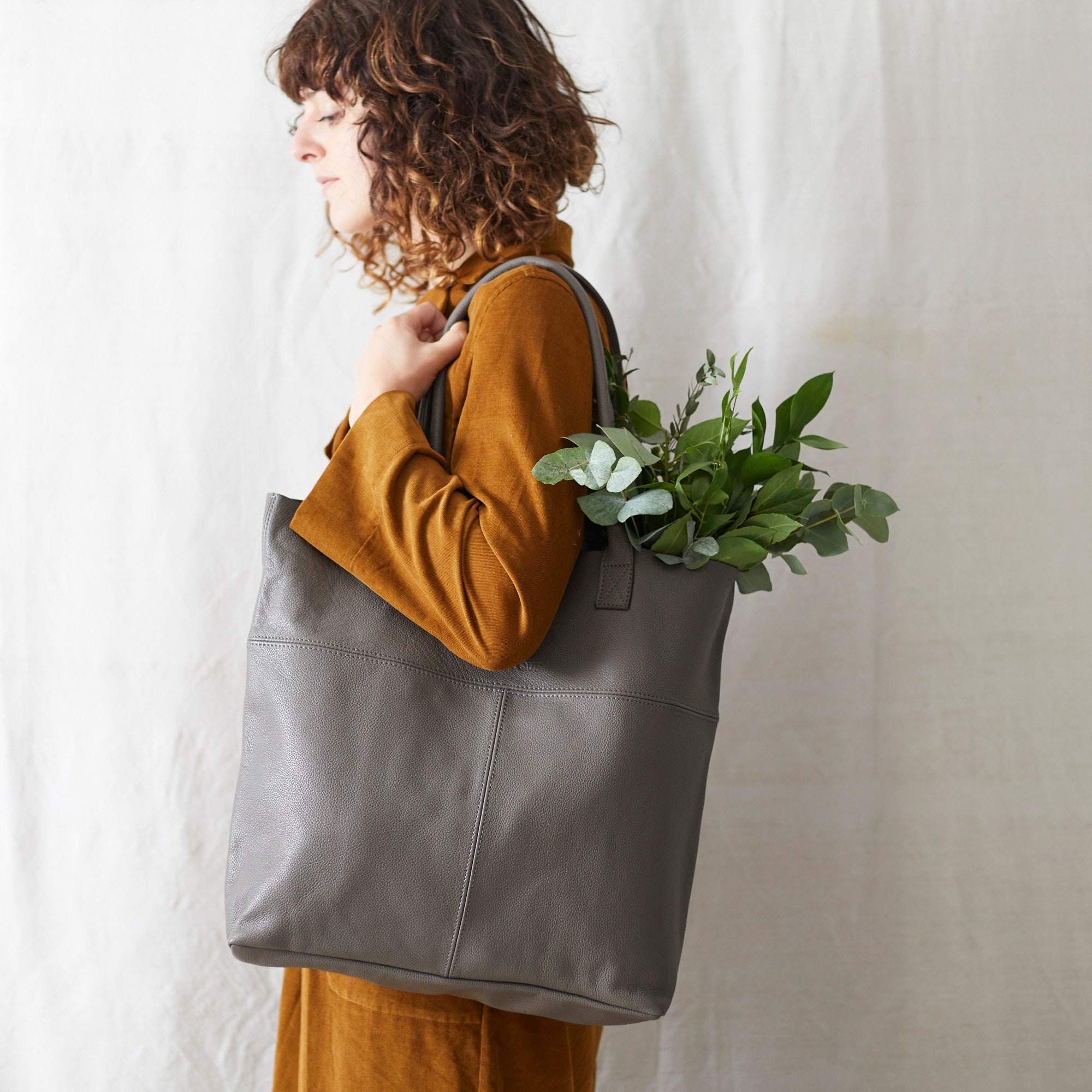 Fair Trade Handcrafted Large Leather Tote Shopper Bag - Etsy