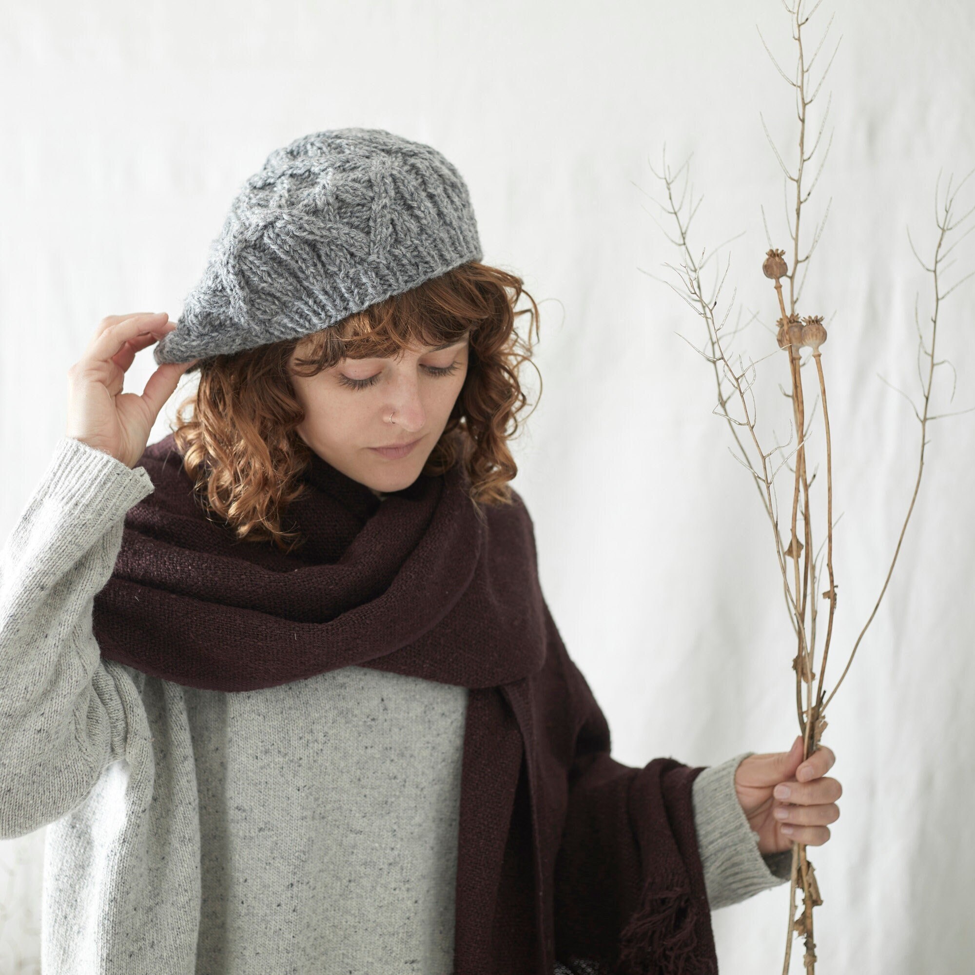 Fair Trade Cable Handknit Wool Jersey 