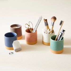 Fair Trade Part Glazed Handleless Mug Toothbrush Holder