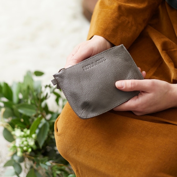 Fair Trade Classic Leather Zip Coin Purse 