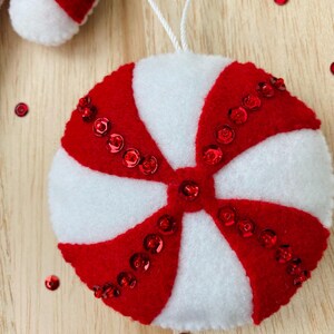Candy - Handmade Felt & Beadwork Christmas Ornament main image 0