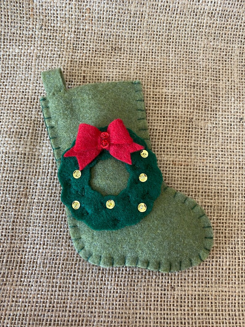 Gift Card Holder Pattern Mini Felt Christmas Stocking Etsy