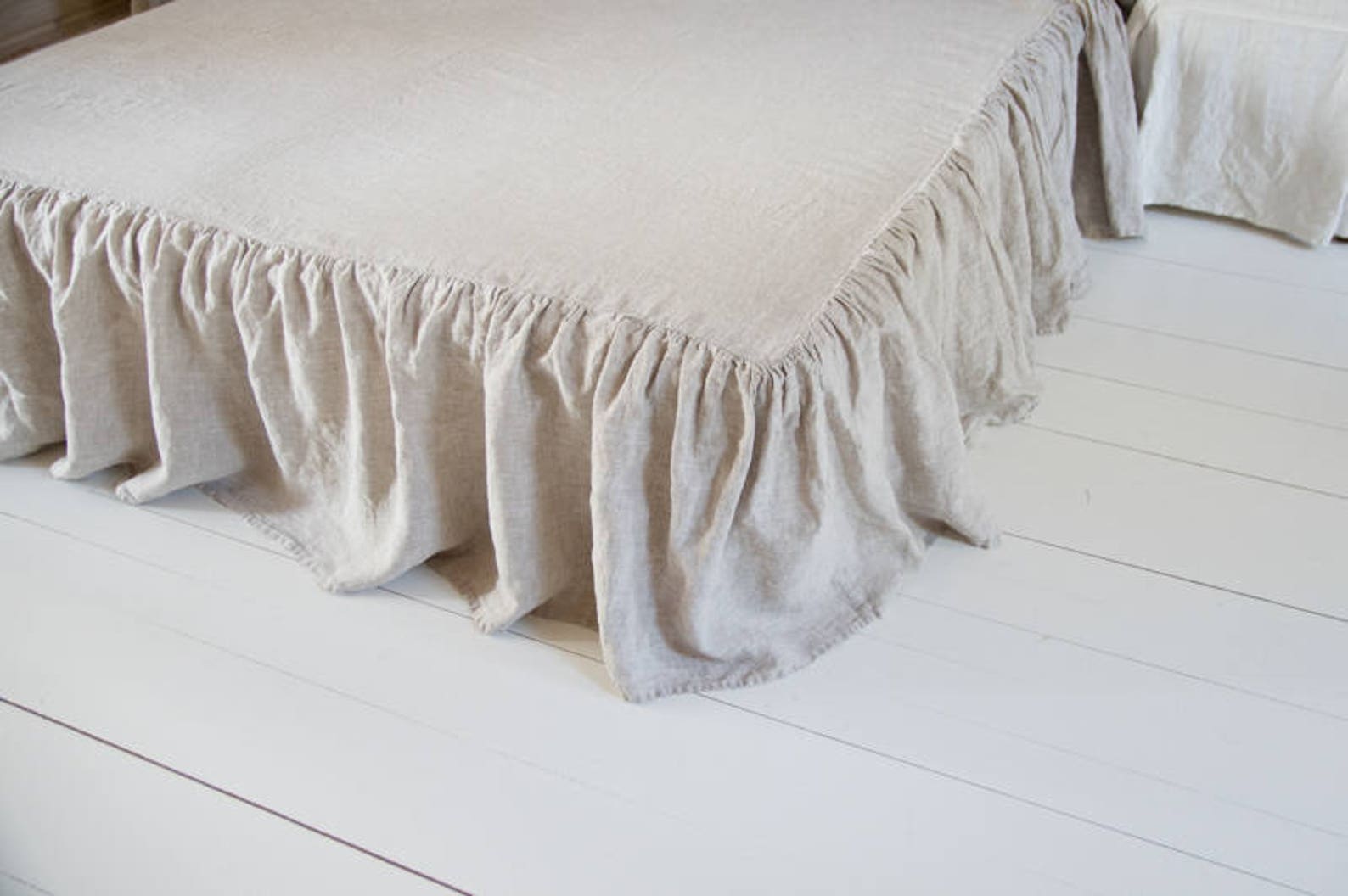 Linen Bedding Linen Bedskirt Queen Bedskirt Twin Bedskirt Etsy