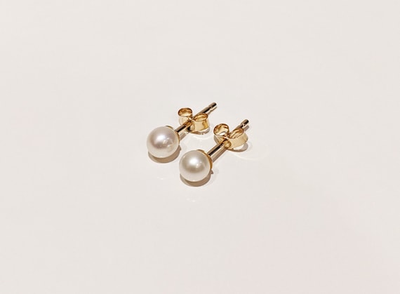9ct gold pearl earrings sale