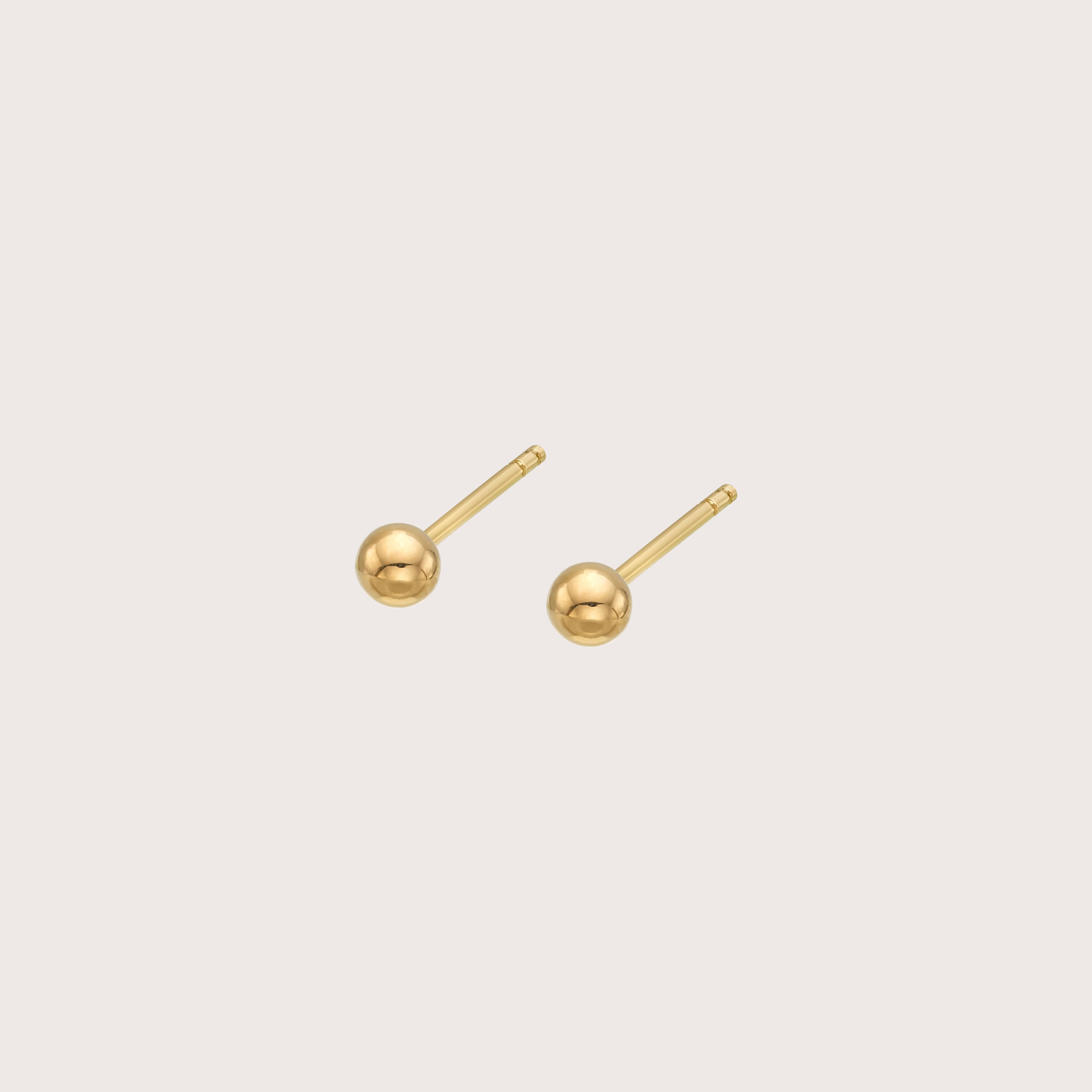 18K Gold Ball / Sphere / Glove Stud Earring (ピアス・ペア） 18K Gold Ball / Sphere / Glove Stud Earring（ピアス・ペア