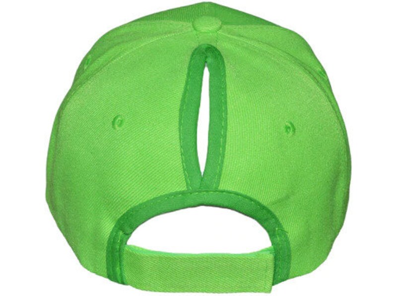 Ponytail Baseball Hats Lime image 2