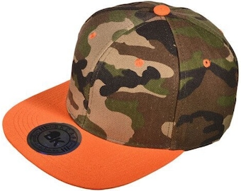 Original Snapback Hats | ORANGE| CAMO