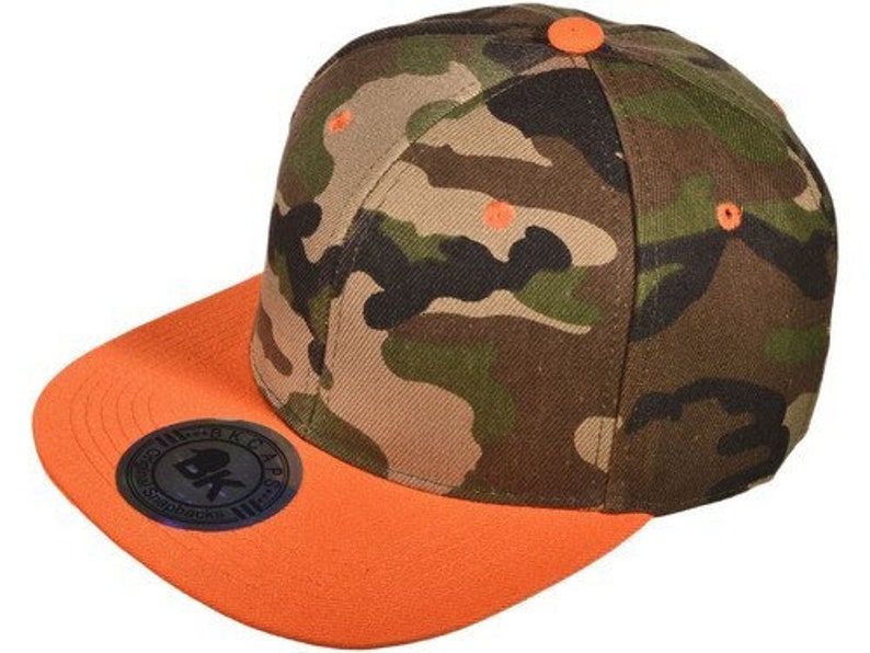 Casquettes Snapback originales ORANGE CAMO image 1