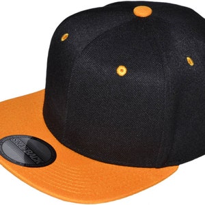 Original Snapback Hats ORANGE BLACK image 1