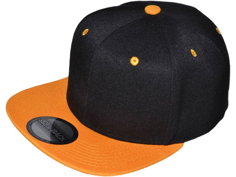 Casquettes Snapback originales ORANGE NOIR image 1