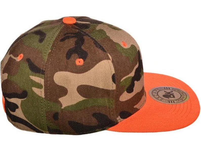 Casquettes Snapback originales ORANGE CAMO image 4