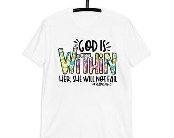 T-shirt chrétien, Dieu est à l'intérieur, Psaume 45:5, fabriqué aux États-Unis