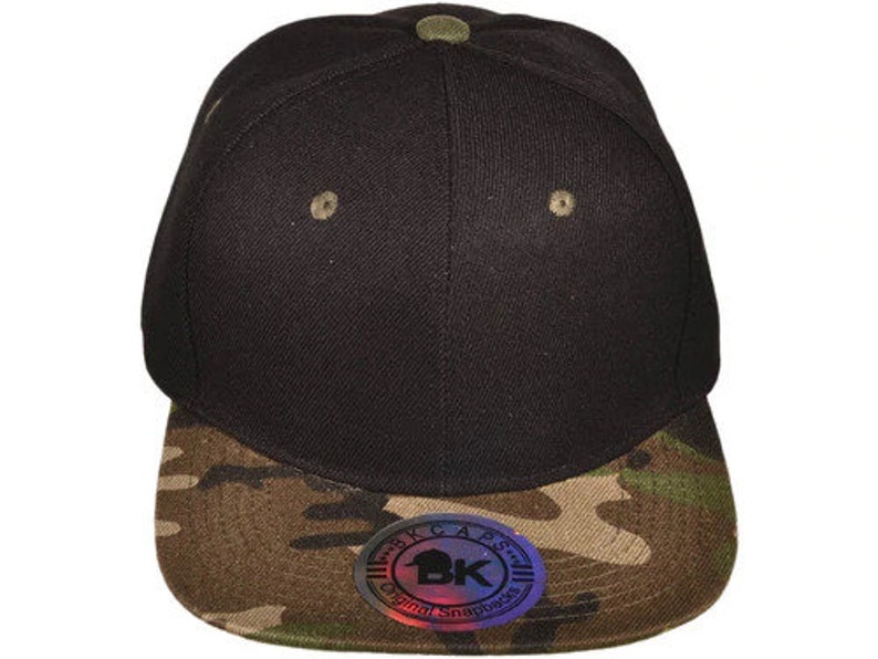 Original Snapback Hats CAMO BLACK image 2