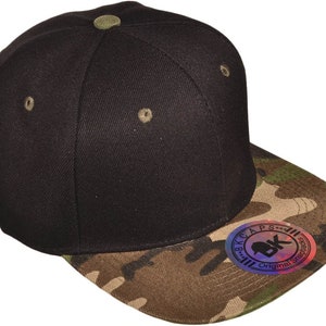 Original Snapback Hats CAMO BLACK image 3