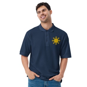 Philippines Embroidery, Men's Premium Polo, Made in USA