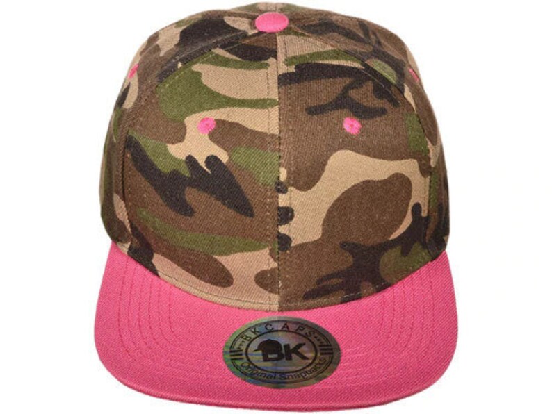 Original Snapback Hats PINK CAMO image 2