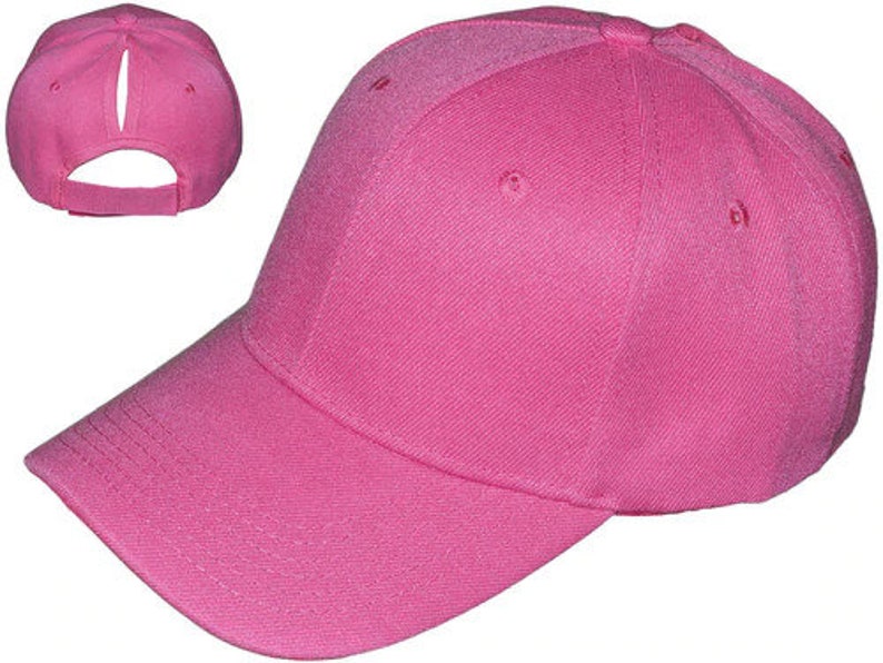 Ponytail Baseball Hats Pink image 1