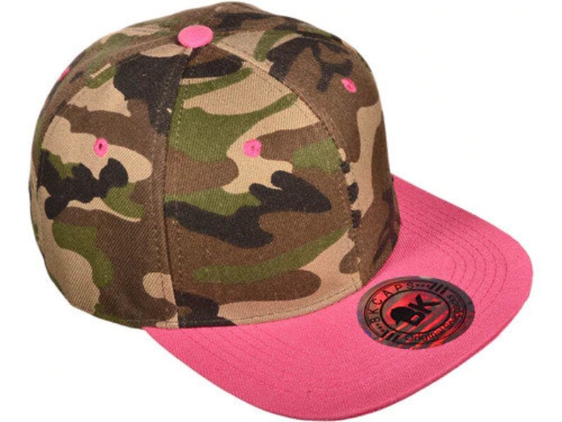 Original Snapback Hats PINK CAMO image 3