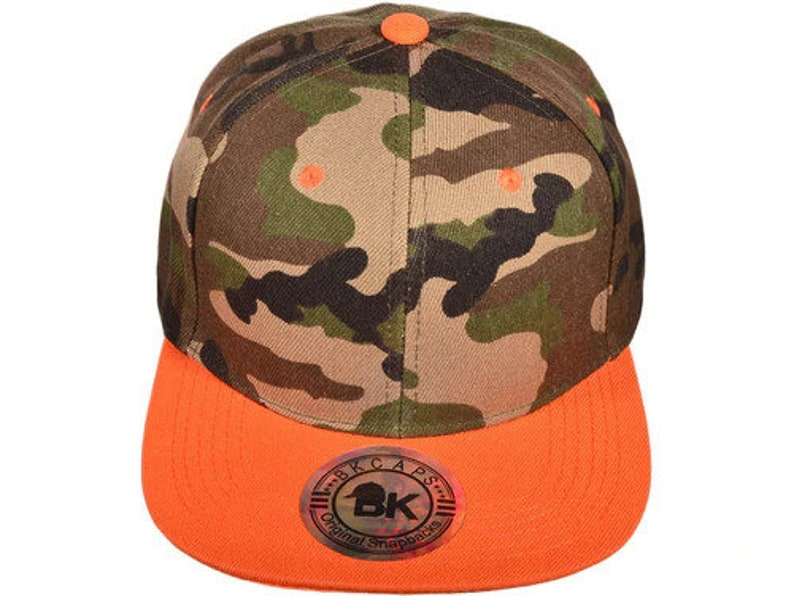 Casquettes Snapback originales ORANGE CAMO image 2