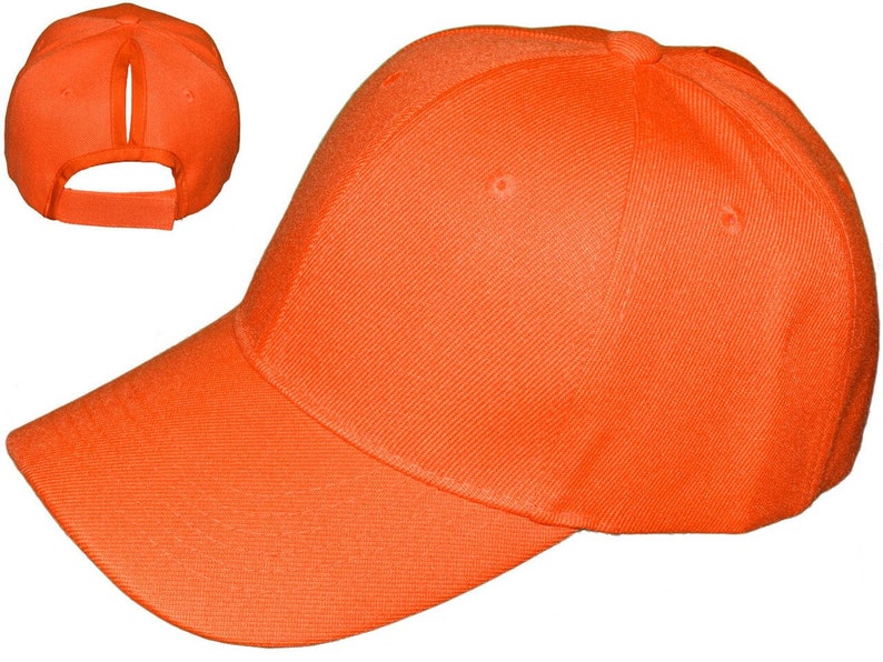 Casquettes de baseball queue de cheval orange image 1