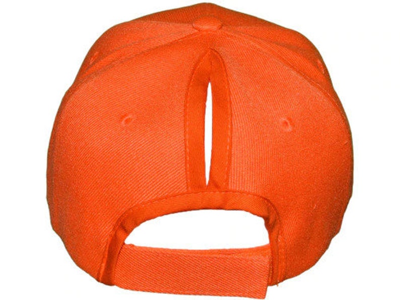 Cappelli da baseball con coda di cavallo arancione immagine 2