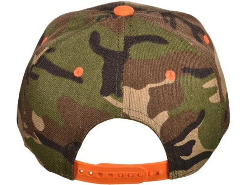 Original Snapback Hats ORANGE CAMO image 5