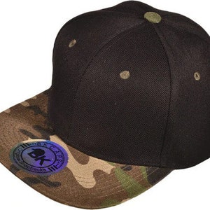 Original Snapback Hats CAMO BLACK image 1