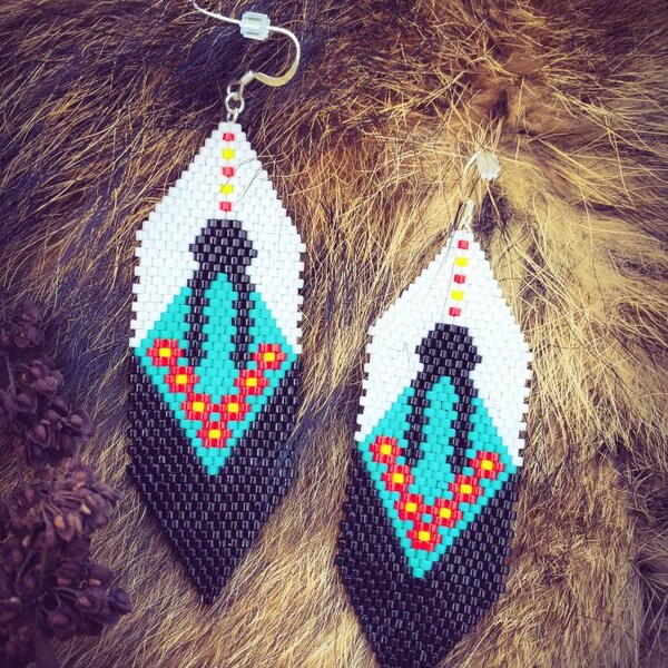 MMIW Beaded Earrings/No Fringe