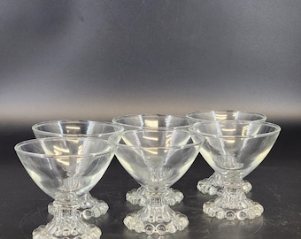 Anchor Hocking Berwick Boopie Sherbet Glasses 3.5" Vintage Mid Century Dessert Set of 6