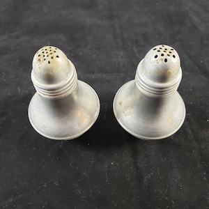 Atomic Bulb Glas Aluminium Salz Pfeffer Streuer Set - Mid-Century Küchen Dekor 3,25 Zoll Vintage