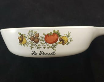 Corning Ware Spice Of Life Skillet P83B Sauce Pan 6.5" Vintage Le Persil Baking