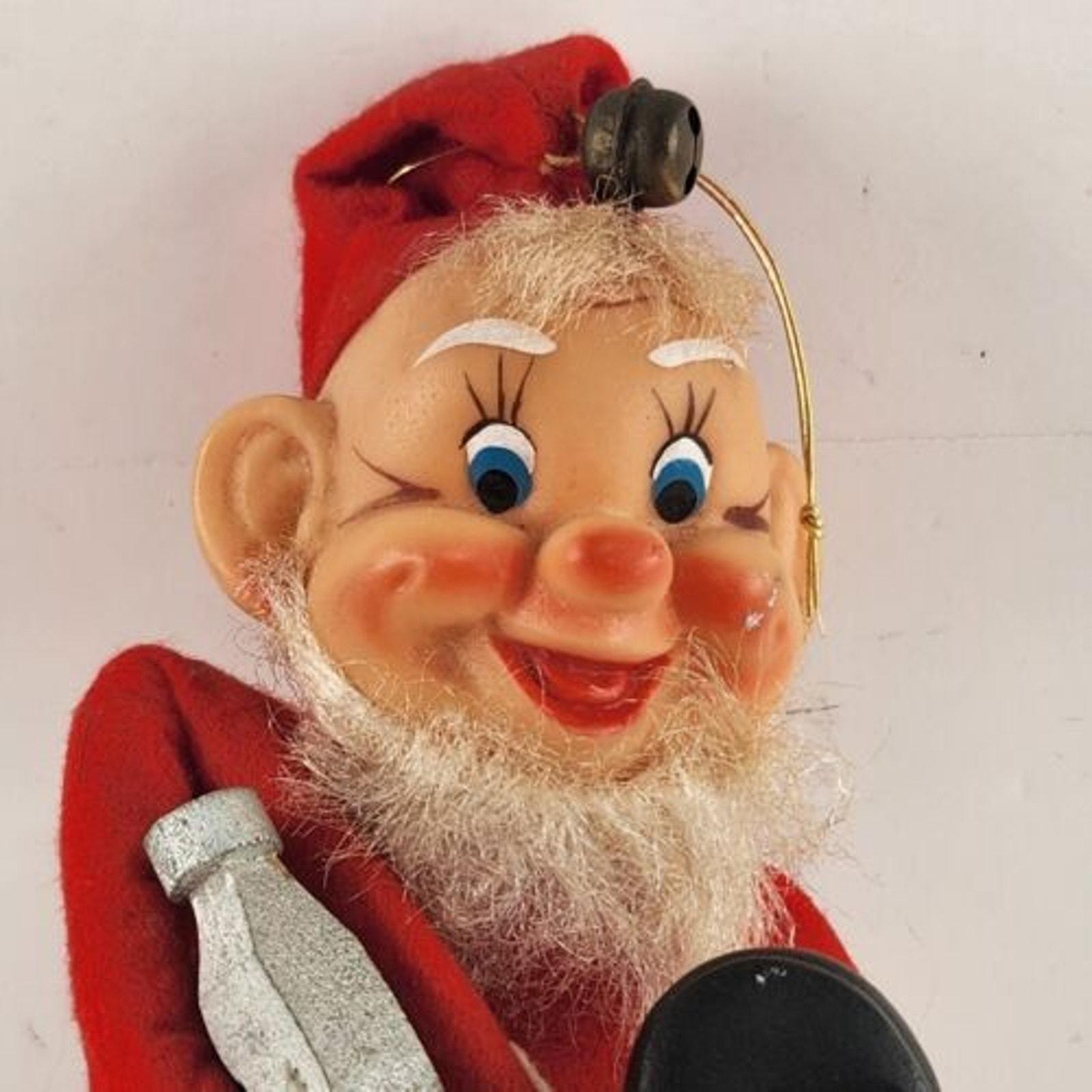 チ*ー様 キャプテンサンタ ドール 人形 当時物 ビンテージ　昭和レトロ　非売品 Vintage Elf Cobbler Ornament 1960s Japan Santa's Helper Gnome