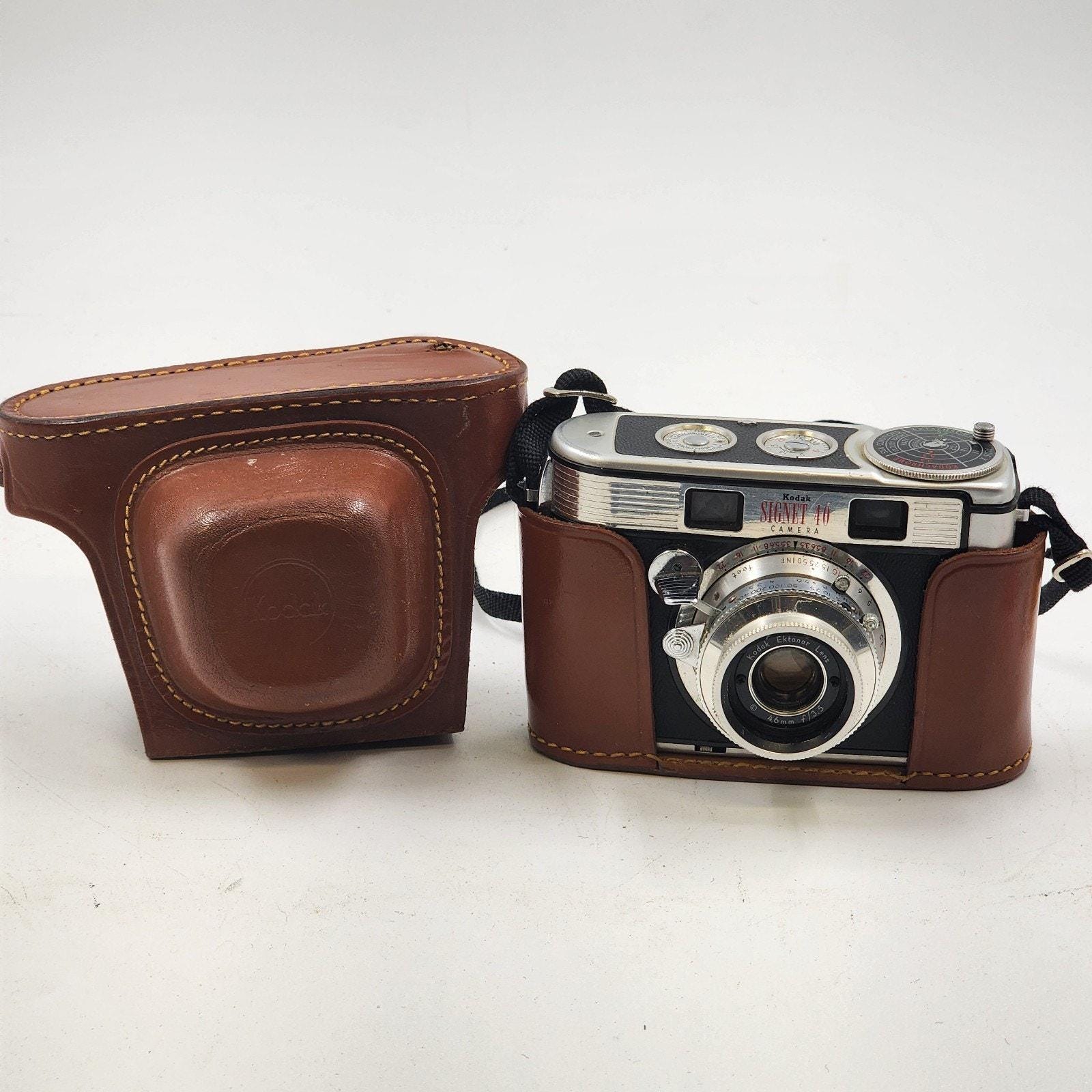 Kodak Signet 40 Ektar 46mm F3.5 純正革ケース付 Kodak Signet 40 Rangefinder Camera With Brown Leather Case Strap