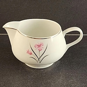 Vintage Easterling Creamer Caprice China Pattern - Floral Design with Silver Trim
